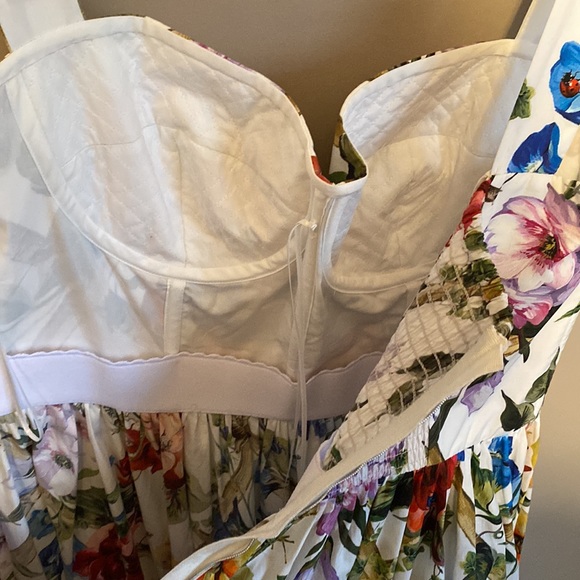 Dolce & Gabbana bamboo print bustier style dress - Picture 5 of 7